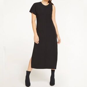 GSTQ Backhand Asymmetric Dress NWT